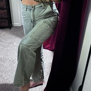 Sincerely Jules Baggy Cargo Denim Jeans